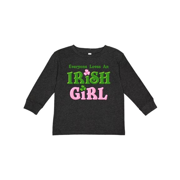 Inktastic Loves an Irish Girl Girls Long Sleeve Toddler T-Shirt