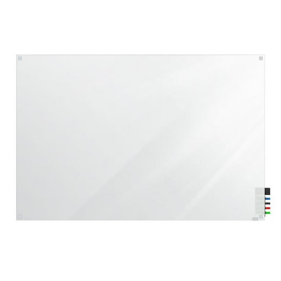 Ghent's Glass 3' x 4' Harmony Board with Square Corners in Frosted Black