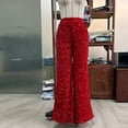 thumbnail image 1 of Pantalones ajustados de cintura alta de verano para mujer, pantalones de pierna ancha casuales de moda con lentejuelas de colores europeos y americanos para mujer, 1 of 6