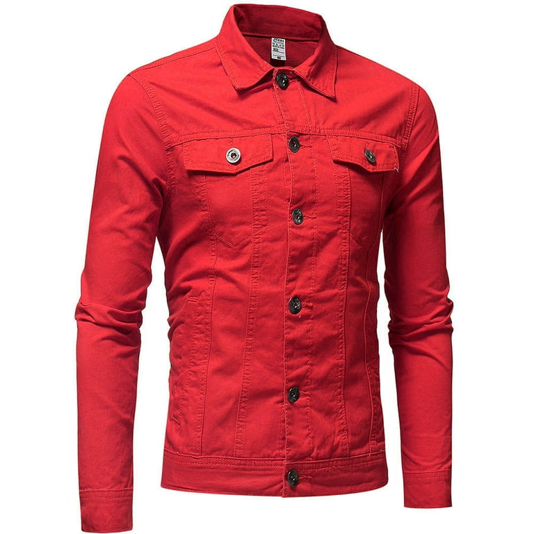 Charmgo Mens Jacket Clearance, Men's Autumn Winter Button Solid