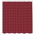 thumbnail image 3 of Ambesonne Brown Paisley Shower Curtain, Damask Folk Antique, 69"Wx70"L, Dark Magenta Salmon, 3 of 3