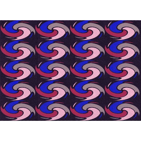 Ahgly Company Indoor Rectangle Patterned Orchid Purple Area Rugs, 5' x 8'