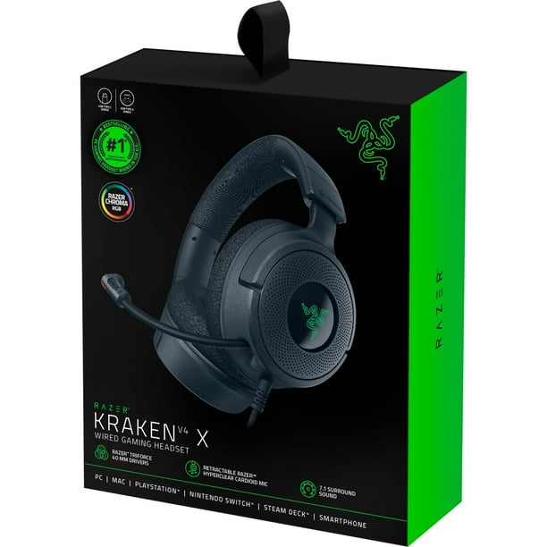 Razer Kraken V4 X Wired Gaming Headset with Chroma RGB for PC, Mac