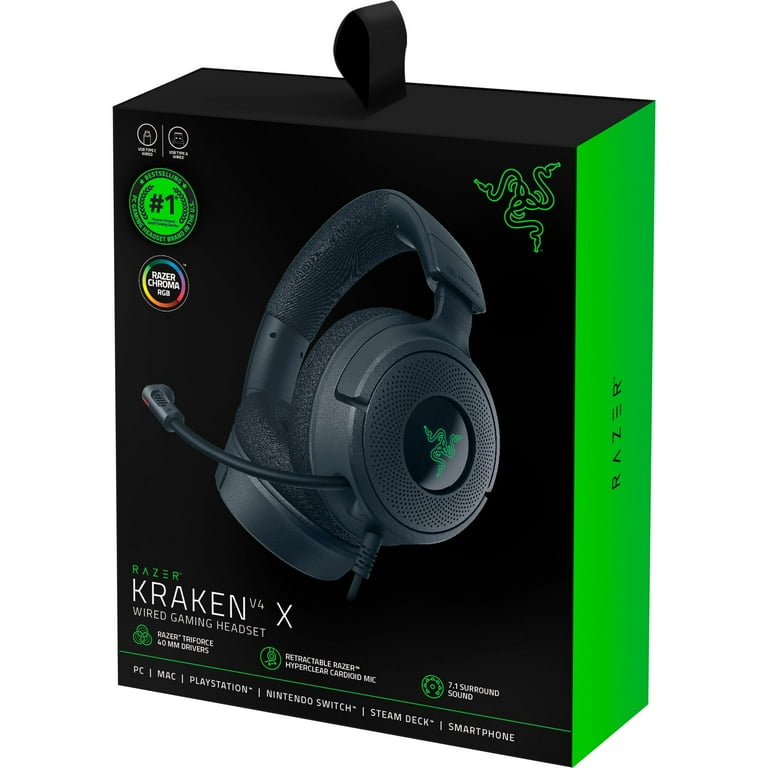 Razer Kraken V4 X Wired Gaming Headset with Chroma RGB for Razer Kraken V4 X Wired Gaming Headset with Chroma RGB for
