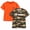 Green AOP/Orange, variant on Bobcat Boys Athletic Shirts 2 Pack Mesh Short Sleeve Performance T-Shirts Sizes 8-18, size 8-10, Green AOP/Tan