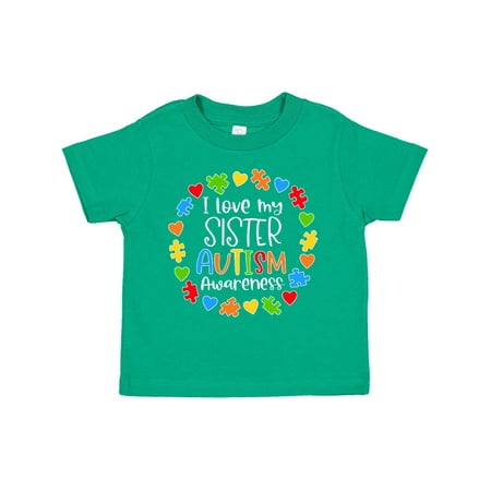 

Inktastic I Love My Sister Autism Awareness Gift Toddler Boy or Toddler Girl T-Shirt