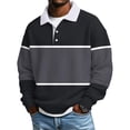thumbnail image 1 of Hombres Camisa de Manga Larga Vintage Impreso Botón Abajo Cuello Turndown Casual Verano Sólido, 1 of 5