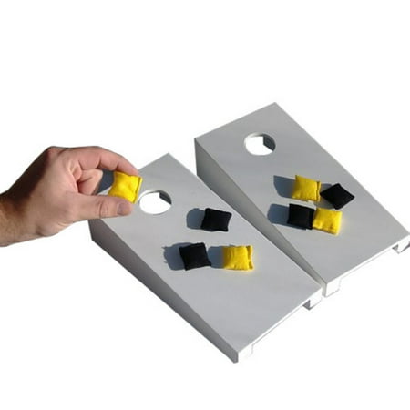 White Tabletop Cornhole Set
