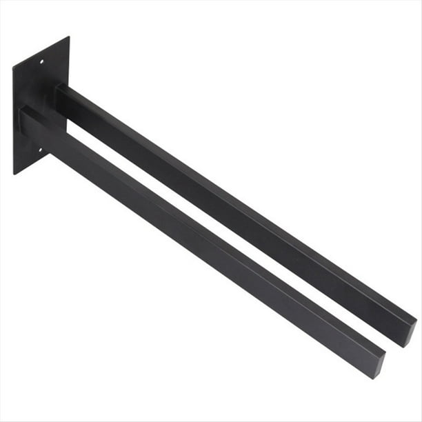 Toallero de Acero Inoxidable para Baño, Cocina, Estante de Almacenamiento Sin Perforaciones, Montado en la Pared, Color Negro
