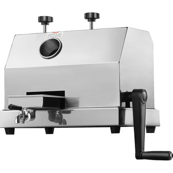 KFFKFF Industrial Sugarcane Juice Press, 110LBS/H Output Sugarcane Juice Maker with Trio Stainless Steel Rollers and 2.4" Broad Inlet, Manual Sugarcane Juice Extractor for Business/Home Use