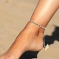 thumbnail image 2 of HOOUN Women Fashionable Crystal Diamond Beach Footwear Shiny Feet Chain Ankle Bracelet-Gold, 2 of 5