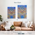 thumbnail image 4 of Elephant Stock Kaleidoscope Cats Vi Wall Art - Vertical Canvas Wall Art - Living Room Wall Decor - Abstract Canvas - Blue And White Decor By Louis Wain - 30" x 45", 4 of 8