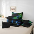 thumbnail image 4 of Erosebridal 3D Glowing Bedding Sets King Size, Modern Abstract Comforter Sets with Sheets, Geometry Striped Decor, Reversible 7pcs, 4 of 5