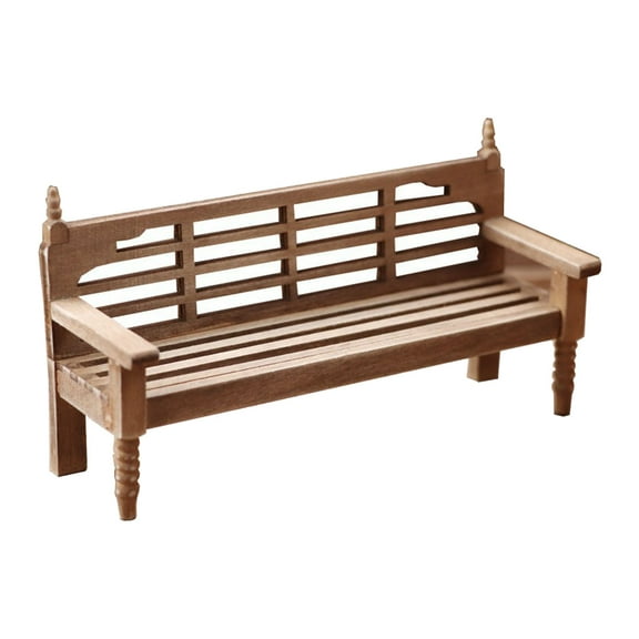 Wooden Miniature Chair Model Figure For Outdoor Dollhouses Scene Display 1/12 Scale Model Building Layouts Accessories