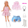 thumbnail image 4 of Ropa de moda para muñecas XUQIANG Barbie Abrigo de felpa de piel 1/6, 4 of 5