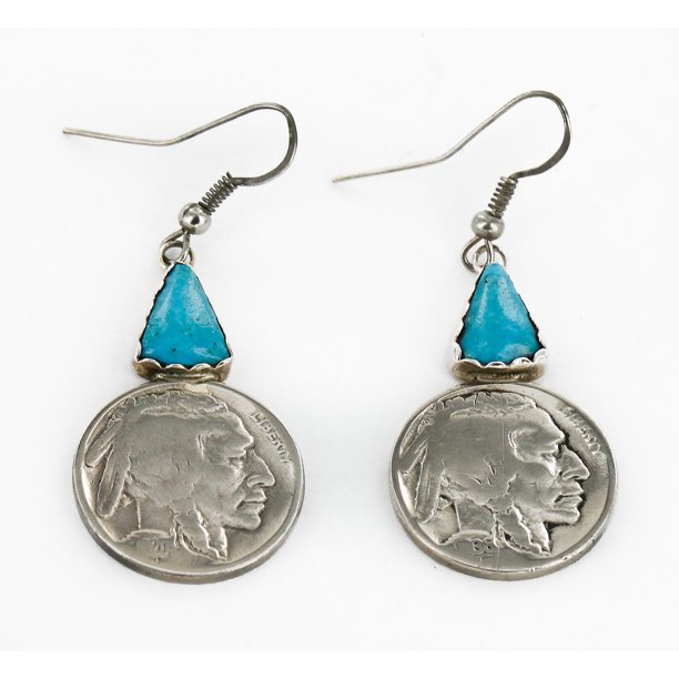 Certified Authentic Handmade Vintage Style Buffalo Nickels Navajo .925