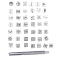thumbnail image 1 of Juego de 43 Sellos de Zinc Nikou con 1 Herramienta con Mango, 1 of 15