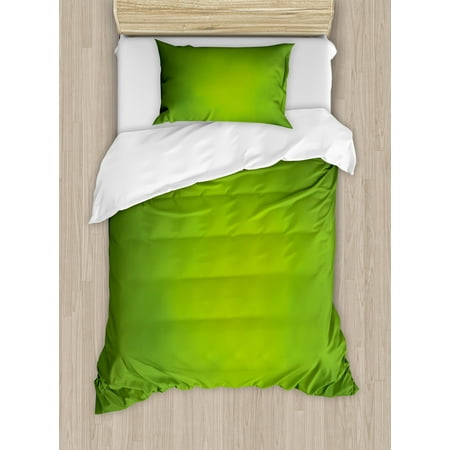 Sage Duvet Cover Set Abstract Green Background With Blurred Color