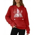 thumbnail image 2 of Enjoytime Oversized Hoodies for Women Cute Printed Long Sleeve Casual Sweatshirt Fall Winter Xmas Vacation Holiday Pullover Tops Red XXXL, 2 of 5