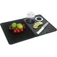 thumbnail image 2 of PYYNA-Foldable Bar Mat 18x12 inch - 3-in-1 Silicone Drying Mat with Removable Cutting Board & Rim Tray | Countertop Protector for Home, Outdoor, Travel | Professional Cocktail Accessories (Black), 2 of 3