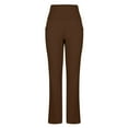 thumbnail image 6 of Bcresic Flare Leggings for Women-Bootcut Yoga Pants Women's High Waisted Workout Bootleg Work Pants Solid Dress Pants Tummy Control Yoga Pants,Brown,Large, 6 of 6
