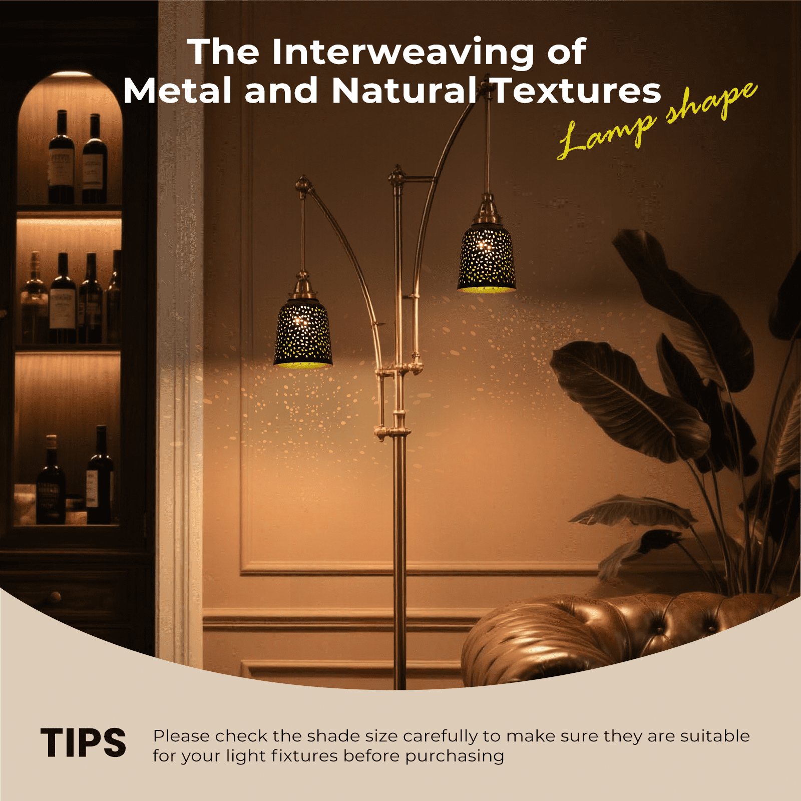 4-Pack Metal Ceiling Fan Light Covers Shade with 1-5/8" Fitter,  AEELLEEA Bell Lamp Shaped Cover for Chandelier Ceiling Fan Light Cover