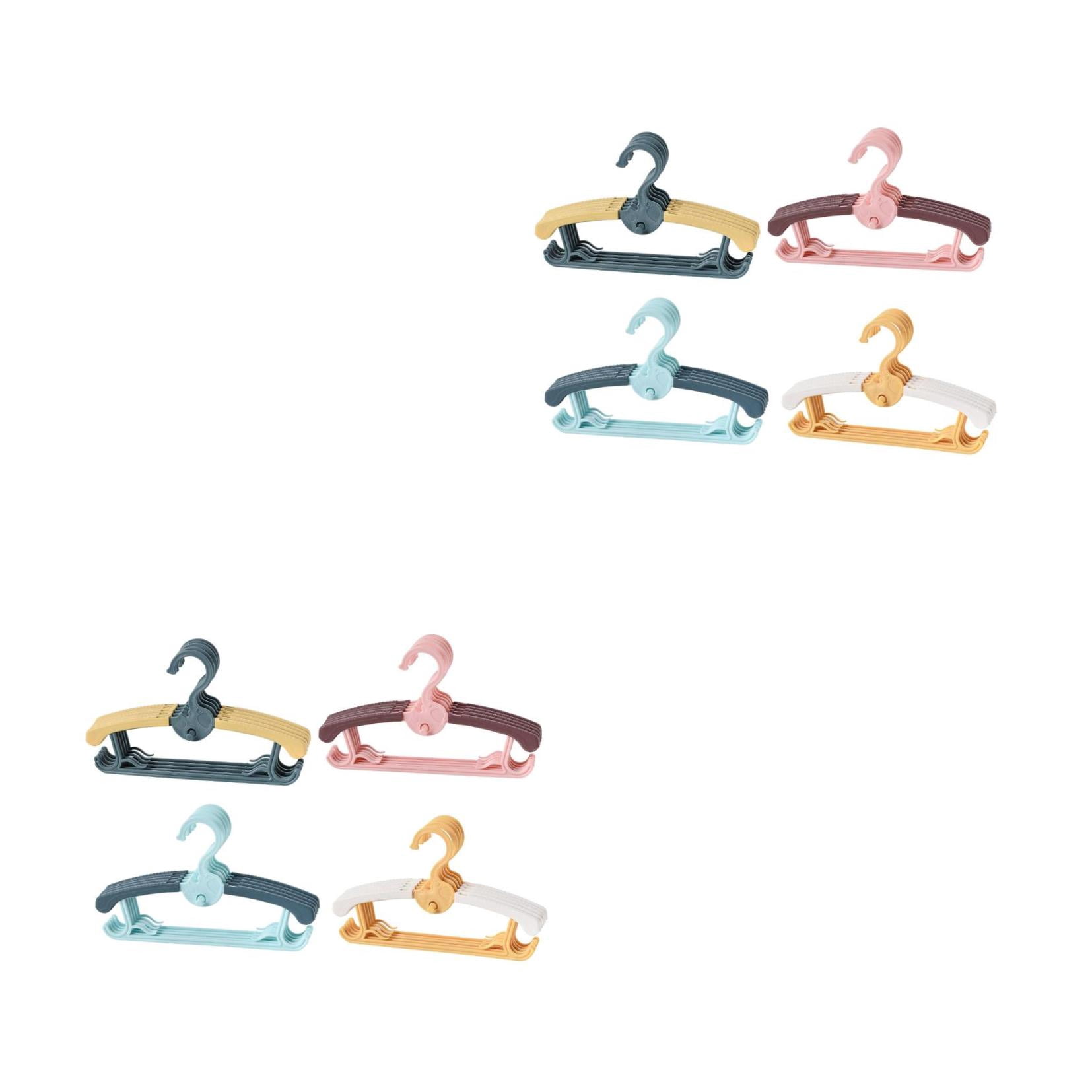 OUNONA 40 pcs Baby Clothes Drying Rack Anti-skid Clothes Hanger Retractable Hanger