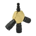 thumbnail image 2 of Interstate Pneumatics FPM44R-KA4 Flat Hex Manifold with Three 1/4 Inch Steel Automotive Couplers and One 1/4 Inch Steel Plug Kit, 2 of 5