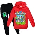 thumbnail image 1 of 7- Kid Minecraft Print Tracksuit Set Hoodie Pants_c, 1 of 2