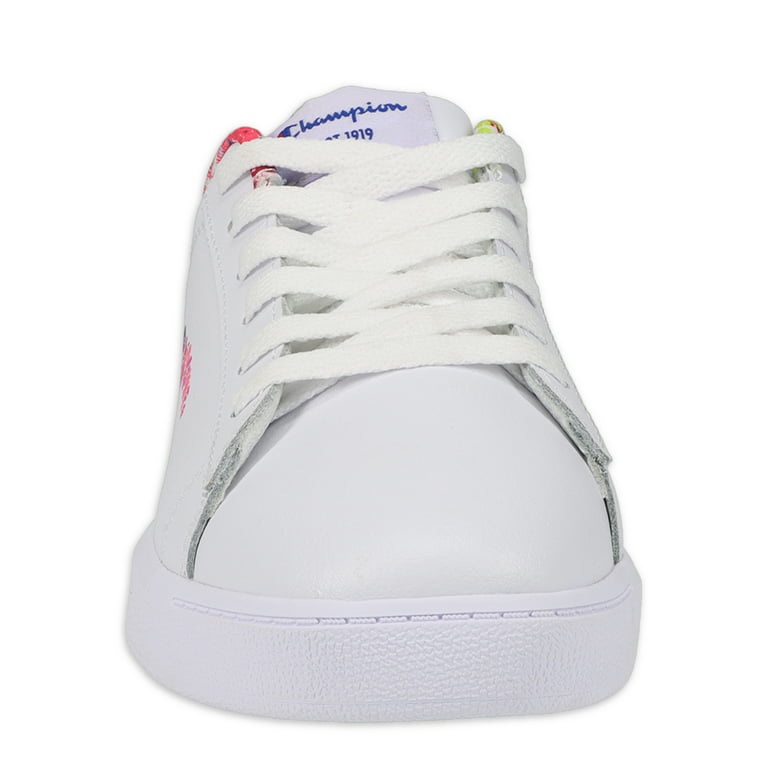 Champion Women's Pure Floral Casual Low-Top Court Sneaker -
