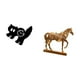thumbnail image 5 of Reloj de pared acrílico con figura de caballo, sin , fácil de leer, para colgar. Estatua de animal de resina para estudio o dormitorio., 5 of 8