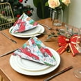 thumbnail image 4 of Coolnut Festive Christmas Pattern Cloth Napkins Set of 4 Pack, Washable Soft Table Dinner Napkins 20 inch for Kitchen, Hotel, Party, Wedding Washcloth Gift, 4 of 7