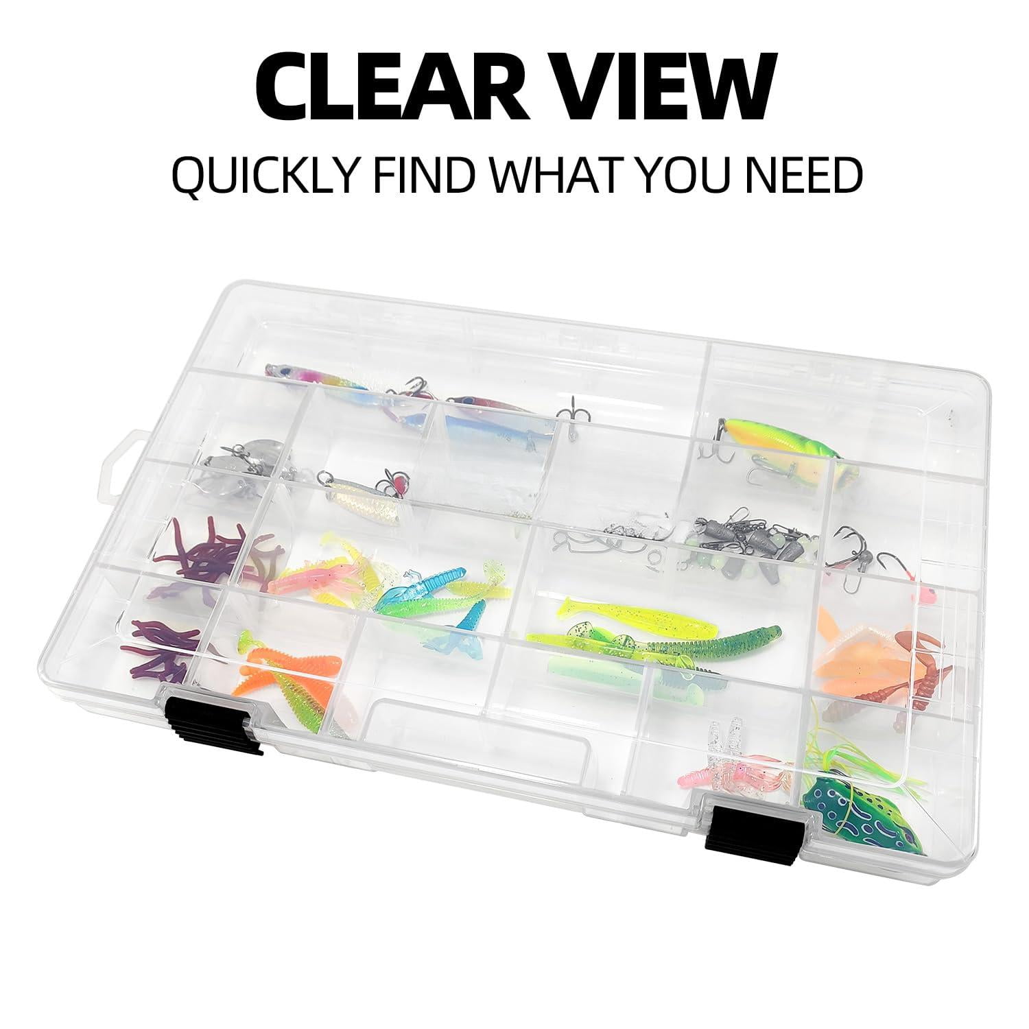 3600 Tackle Trays  Plastic Storage Organizer Box With Removable Dividers - Boxes Fishing 3700 2 Packs/4 Packs