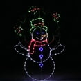thumbnail image 4 of ProductWorks Pro Line Christmas Yard Decorations, 60" Snowman & 48" Santa, 4 of 12