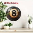 thumbnail image 5 of HELLOYOUNG 2D Flat Aluminum Metal Circular Sign Black Eight-Ball Wall Art Decor for Courtyard Kitchen Home Office 8x8 Inch Funny Father's Day Gift, 5 of 6