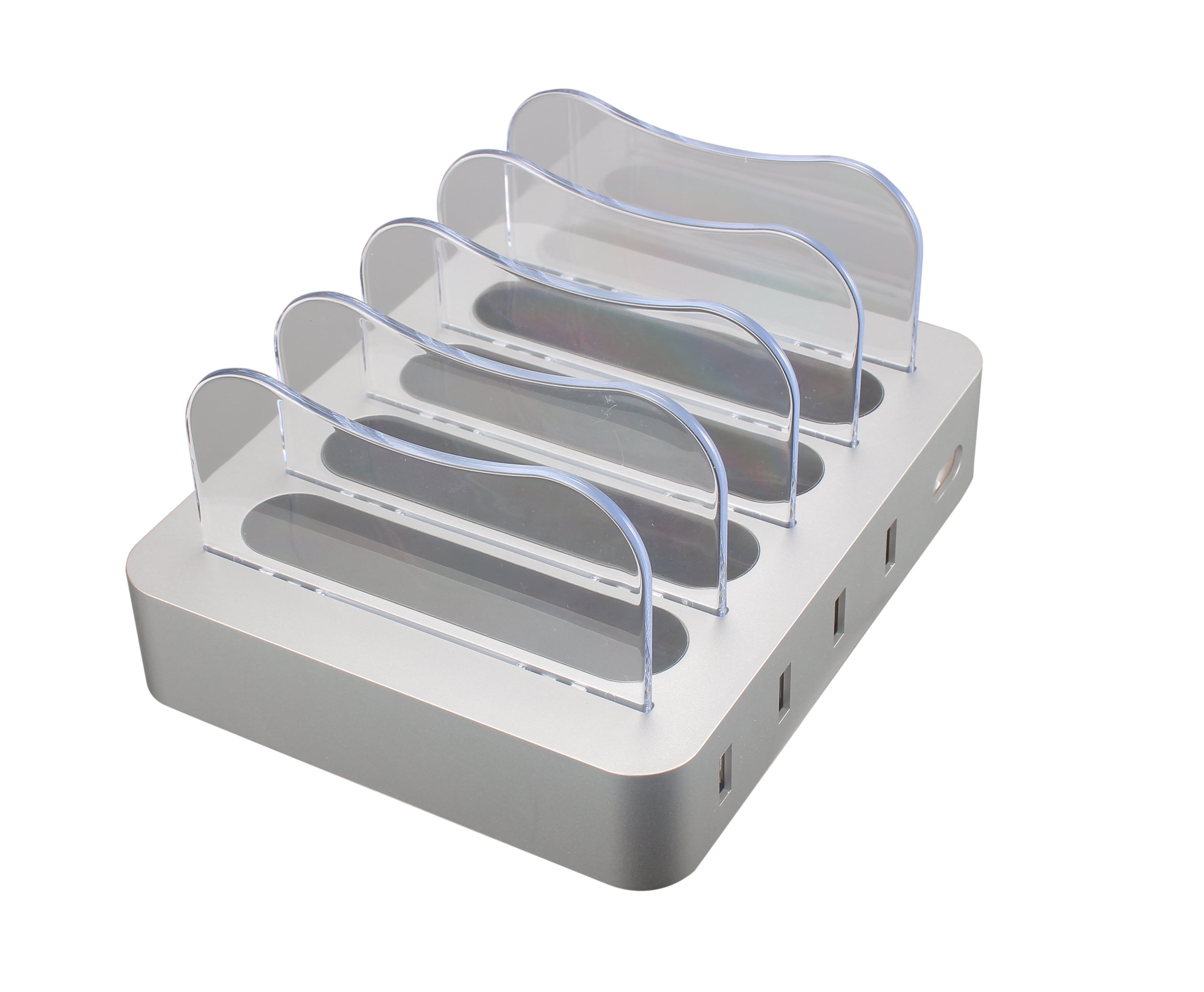 CLEVER BRIGHT Smart USB Charging Dock Station 4 USB 5V/ 4.1A Max Desktop Charger Stadnd for iPhone, iPad, Ect. CST004, White