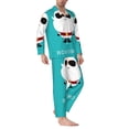thumbnail image 2 of KLL Cute Santa Claus Sleepwear Mens Flannel Pajamas,Long Cotton Pj Set, 2 of 7