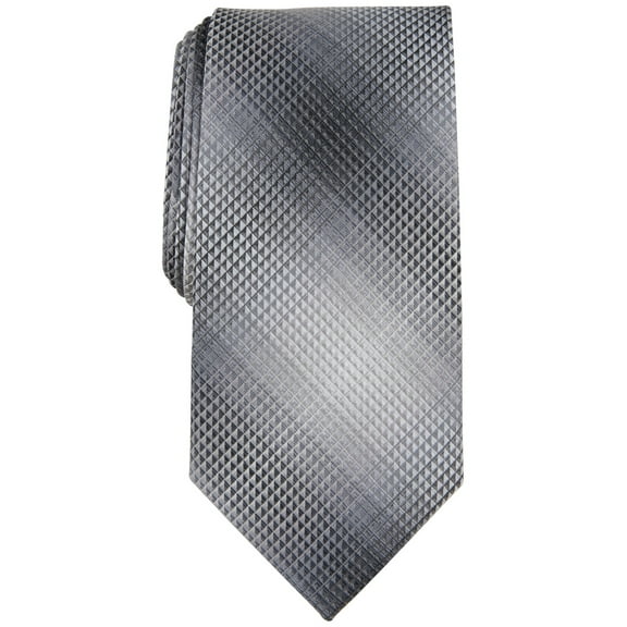 Perry Ellis Men Regular fit Tie Necktie One Size Black Argyle/Diamond