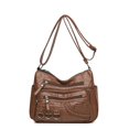 thumbnail image 4 of DGMIOCS Crossboby Bag for Women - Soft PU Leather Multi-Pocket Shoulder Bag Handbag with Adjustable Strap Brown, 4 of 8