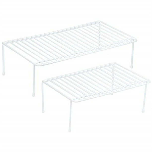 Decorrack Set Of 2 Counter Helper Wire, White Kitchen Cabinet Shelves