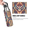 thumbnail image 4 of Yayeee 20oz Insulated Water Bottle Double Wall Stainless Steel with Flip Straw Lid, Beige Geometric Eagle, 4 of 7