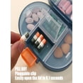 thumbnail image 3 of Naittoop 8 Compartments Travel Pill Organizer, Daily Pill Case Small Pill Box for Pocket Purse, Portable Pill Container Medicine Vitamin Organizer Humidity Proof Sealed Vitamin Box Yellow, 3 of 7