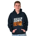 thumbnail image 4 of Football Helmet Never Down Never Out Hoodie Hooded Sweatshirt Men Brisco Brands S, 4 of 6
