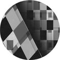 thumbnail image 1 of Ahgly Company Machine Washable Indoor Round Transitional Charcoal Black Area Rugs, 4' Round, 1 of 7