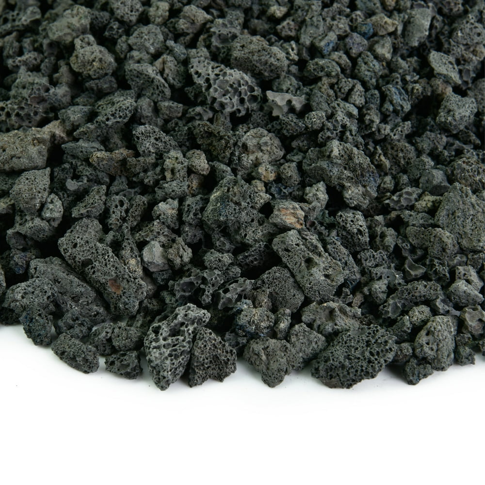 Black Lava Rock 3/8" Volcanic Lava Rock for Fire Pits & Fireplaces