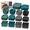 Coastal Multicolor, variant on 48-piece Black Plates And Sets Square Kitchen Dish Set For 12