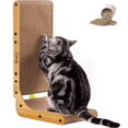 thumbnail image 1 of CATZY | Rascador para Gatos en Forma de L Grande Rascador para Gatos con Pelota de Juguete para Gatos, rascador de cartón - Incluye Catnip, 1 of 1