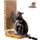 thumbnail image 1 of CATZY | Rascador para Gatos en Forma de L Grande Rascador para Gatos con Pelota de Juguete para Gatos, rascador de cartón - Incluye Catnip, 1 of 1