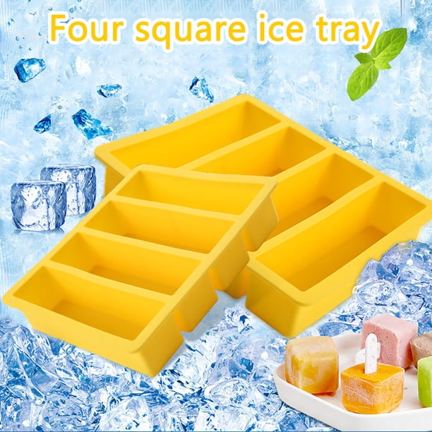 Molde De Hielo Rectangular Bandejas De Cubitos De Hielo De Silicona Molde De Cubitos De Hielo De Cocina