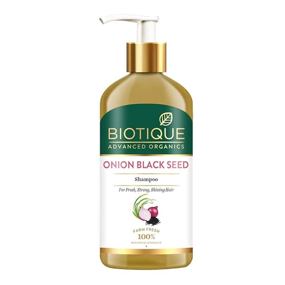Biotique Onion Black Seed Shampoo For Fresh, Strong and Shining Hair, 300 ml